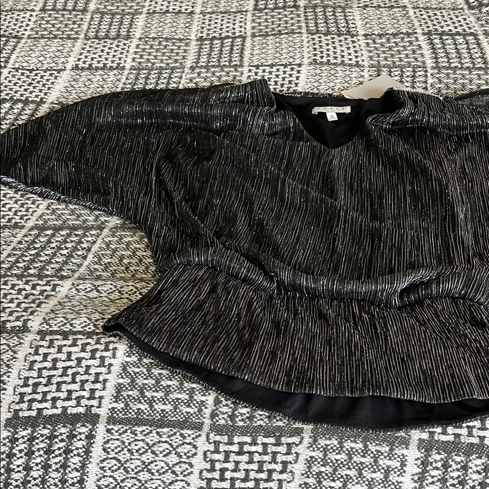 Lined Elegant Black Women's Top